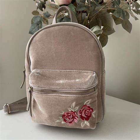 velvet mini backpack.